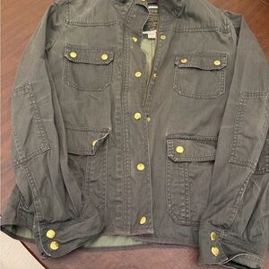 J. Crew Women’s Jacket in Green with Gold Buttons